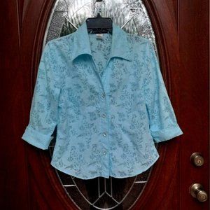 Gloria Lance Blue Blouse Size PS
